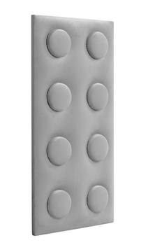 Panel tapicerowany w kształcie klocków 25 x 50 x 4 cm szary