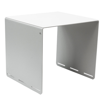 Nowoczesny Stolik kawowy Szary Flavio z Białym szklanym blatem