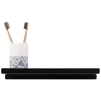 Czarna półka łazienkowa do ściany Logan