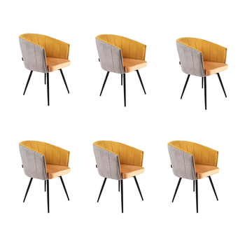 Krzesło obrotowe tapicerowane Palermo - 6 sztuk
