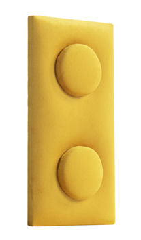 Panel tapicerowany w kształcie klocków 12,5 x 25 x 4 cm żółty