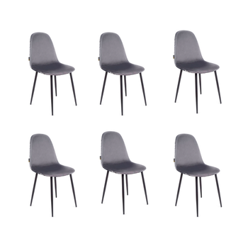 Krzesło Fiore Floral velvet zielone - 6 sztuk