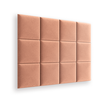 Zestaw 12x Panele Tapicerowane 30x30 cm Wezgłowie Gładkie Kwadrat Jasny Róż