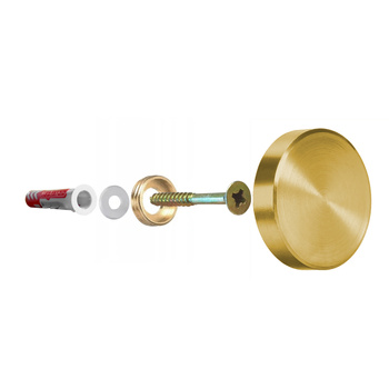 Zaślepka montażowa 16mm Złota 2 szt.