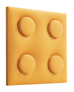 Panel tapicerowany w kształcie klocków 25 x 25 x 4 cm pomarańczowy