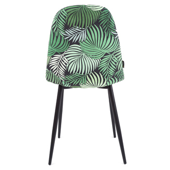 Krzesło tapicerowane velvet Fiore zielone