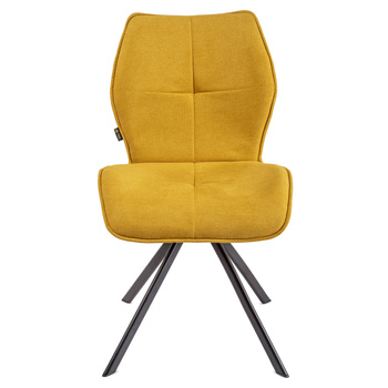 Krzesło obrotowe tapicerowane Napoli żółte