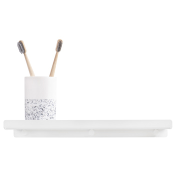 Biała półka łazienkowa do ściany Logan