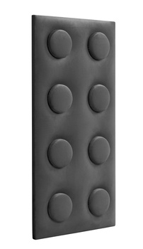 Panel tapicerowany w kształcie klocków 25 x 50 x 4 cm ciemno szary