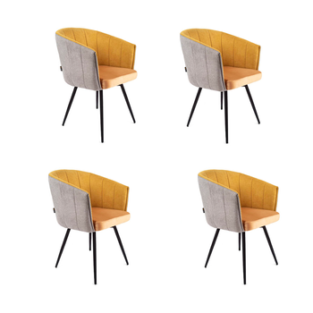 Krzesło obrotowe tapicerowane Palermo - 4 sztuki