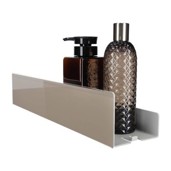 Szara półka łazienkowa ISLA 40cm lacobel beżowy