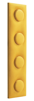 Panel tapicerowany w kształcie klocków 12,5 x 50 x 4 cm żółty