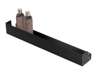 Czarna półka pod prysznic Pescara 40cm
