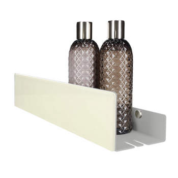 Szara półka łazienkowa ISLA 40cm lacobel kremowy