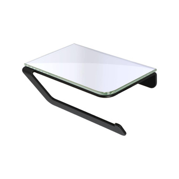 Czarny Uchwyt na papier toaletowy PIXEL lacobel biały