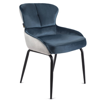 Krzesło tapicerowane Milano velvet niebieski