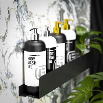 Biała butelka z dozownikiem na żel pod prysznic 500 ml