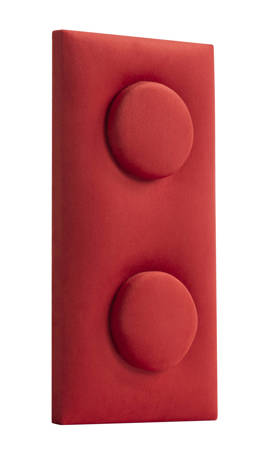 Panel tapicerowany w kształcie klocków 12,5 x 25 x 4 cm czerwony
