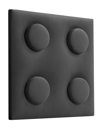 Panel tapicerowany w kształcie klocków 25 x 25 x 4 cm ciemno szary