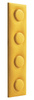 Panel tapicerowany w kształcie klocków 12,5 x 50 x 4 cm żółty